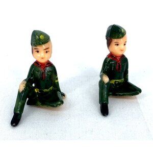 Wilton Plastic Figures Cake Toppers Boy Scouts of America Hong Kong 2" Lot of 2
